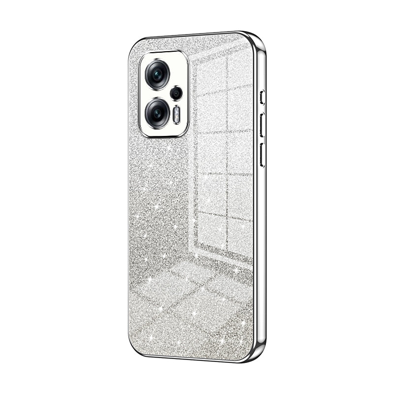 Xiaomi Redmi Note 11T Pro Luxurious Electroplated Gradient Glitter Powder Case - Enhanced Lens Protection