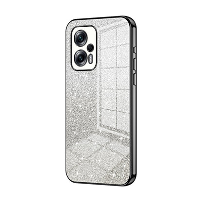 Xiaomi Redmi Note 11T Pro Luxurious Electroplated Gradient Glitter Powder Case - Enhanced Lens Protection