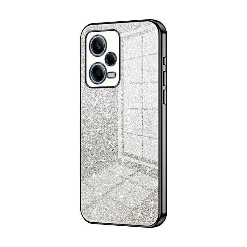 Xiaomi Redmi Note 12 Pro 5G Luxurious Electroplated Gradient Glitter Powder Case - Enhanced Lens Protection