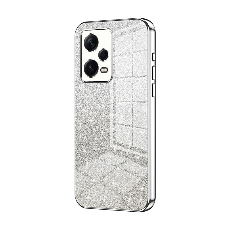 Xiaomi Redmi Note 12 Pro+ Luxurious Electroplated Gradient Glitter Powder Case - Enhanced Lens Protection