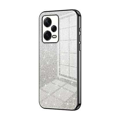 Xiaomi Redmi Note 12 Pro+ Luxurious Electroplated Gradient Glitter Powder Case - Enhanced Lens Protection