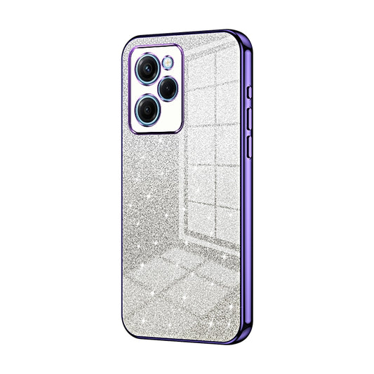 Xiaomi Redmi Note 12 Pro Speed Luxurious Electroplated Gradient Glitter Powder Case - Enhanced Lens Protection