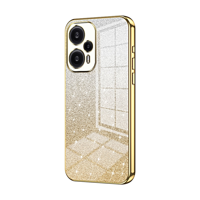 Xiaomi Redmi Note 12 Turbo/Poco F5 Luxurious Electroplated Gradient Glitter Powder Case - Enhanced Lens Protection