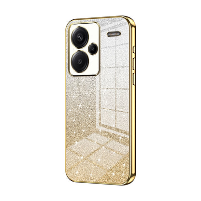 Xiaomi Redmi Note 13 Pro+ Luxurious Electroplated Gradient Glitter Powder Case - Enhanced Lens Protection