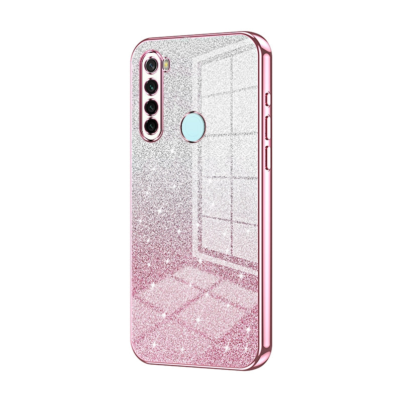 Xiaomi Redmi Note 8 2021 Luxurious Electroplated Gradient Glitter Powder Case - Enhanced Lens Protection