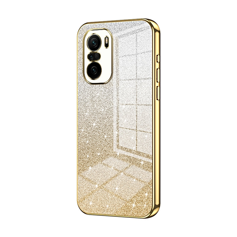 Xiaomi Redmi K40 Pro Luxurious Electroplated Gradient Glitter Powder Case - Enhanced Lens Protection