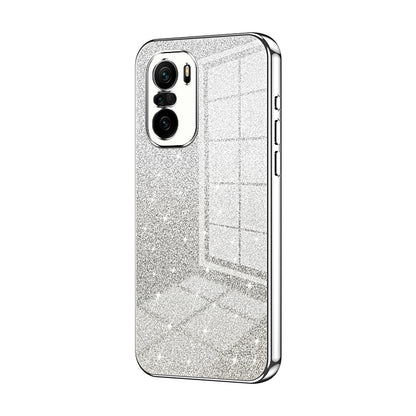 Xiaomi Redmi K40 Pro Luxurious Electroplated Gradient Glitter Powder Case - Enhanced Lens Protection