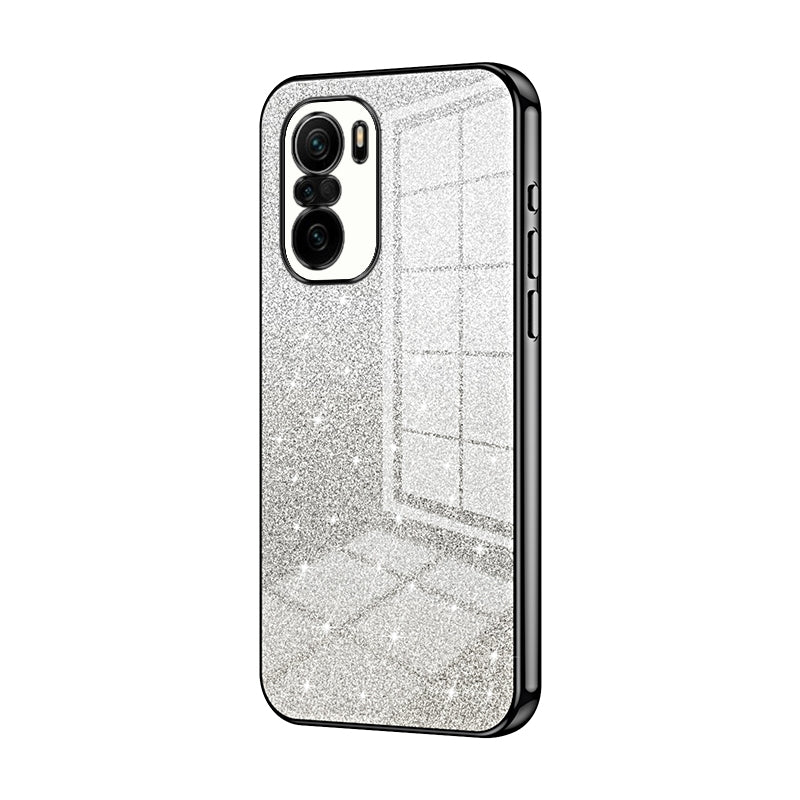 Xiaomi Redmi K40 Pro+ Luxurious Electroplated Gradient Glitter Powder Case - Enhanced Lens Protection