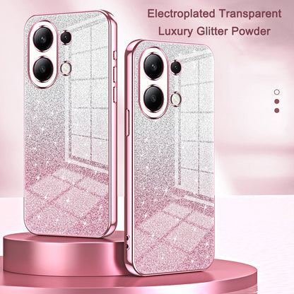 Xiaomi Redmi Note 7 Luxurious Electroplated Gradient Glitter Powder Case - Enhanced Lens Protection