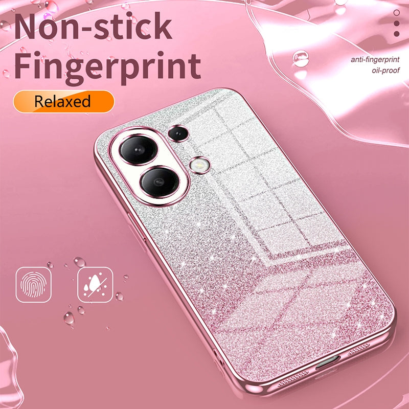 Xiaomi Redmi Note 13 Pro+ Luxurious Electroplated Gradient Glitter Powder Case - Enhanced Lens Protection