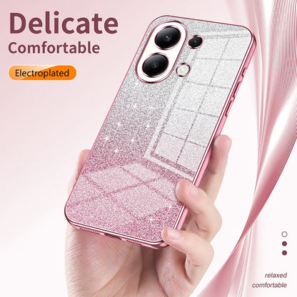 Xiaomi Redmi Note 12 Pro Speed Luxurious Electroplated Gradient Glitter Powder Case - Enhanced Lens Protection