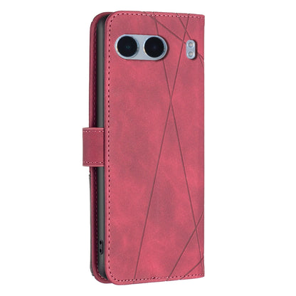 OnePlus Nord 4 Rhombus Texture Leather Phone Case with Magnetic Buckle and Card Holder