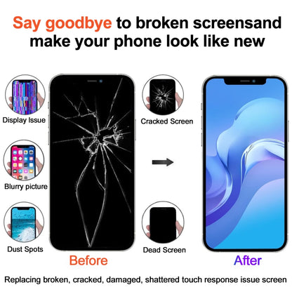 iPhone 13 Pro Max Incell LCD Screen Replacement - High Brightness, Wide Viewing Angle, Touch Digitizer Assembly