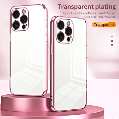 iPhone 15 Pro Max Phone Case with Transparent Plating and Fine Hole Design: Crystal Clear & Scratch-Resistant