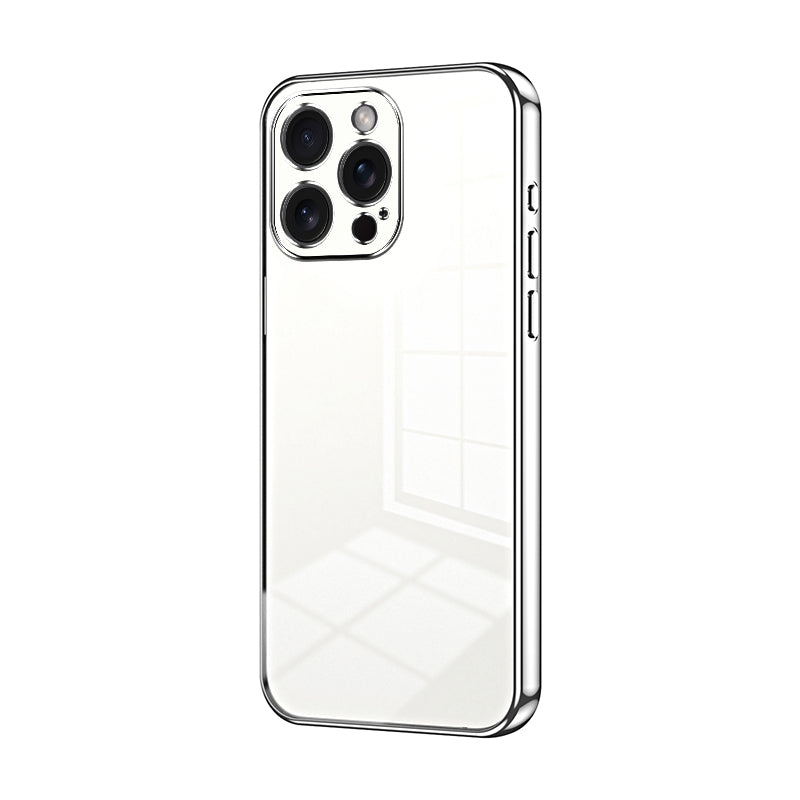 iPhone 15 Pro Max Phone Case with Transparent Plating and Fine Hole Design: Crystal Clear & Scratch-Resistant