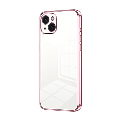 iPhone 15 Plus Phone Case with Transparent Plating and Fine Hole Design: Crystal Clear & Scratch-Resistant