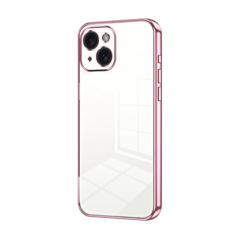 iPhone 15 Phone Case with Transparent Plating and Fine Hole Design: Crystal Clear & Scratch-Resistant