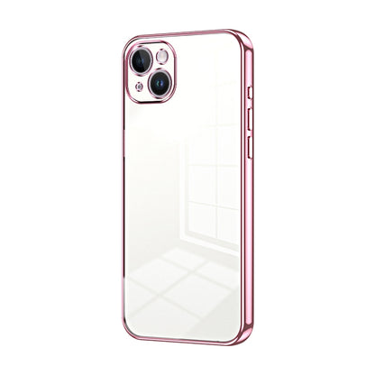 iPhone 14 Plus Phone Case with Transparent Plating and Fine Hole Design: Crystal Clear & Scratch-Resistant