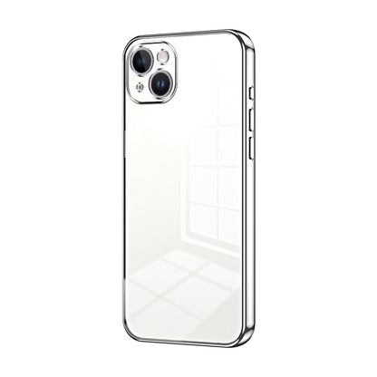 iPhone 14 Plus Phone Case with Transparent Plating and Fine Hole Design: Crystal Clear & Scratch-Resistant