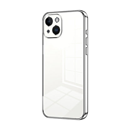 iPhone 14 Phone Case with Transparent Plating and Fine Hole Design: Crystal Clear & Scratch-Resistant