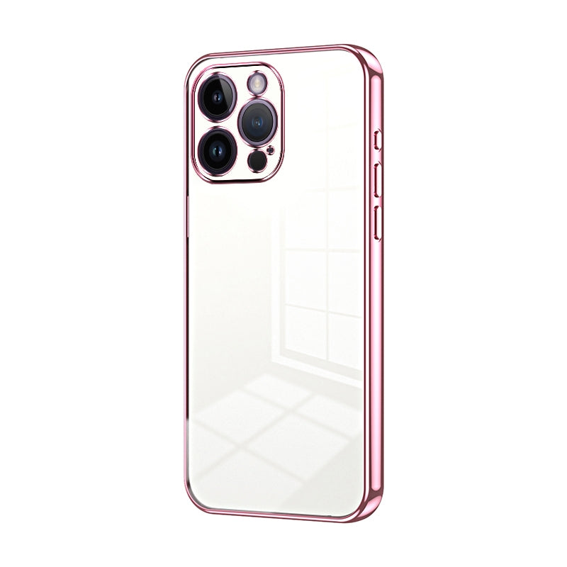 iPhone 14 Pro Max Phone Case with Transparent Plating and Fine Hole Design: Crystal Clear & Scratch-Resistant