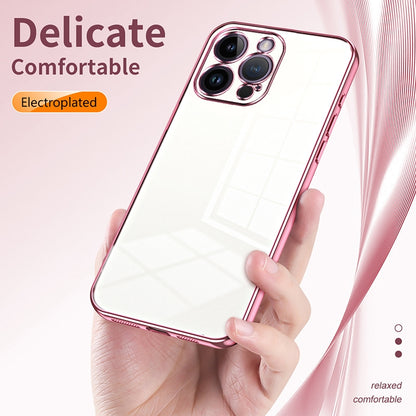 iPhone 14 Pro Max Phone Case with Transparent Plating and Fine Hole Design: Crystal Clear & Scratch-Resistant