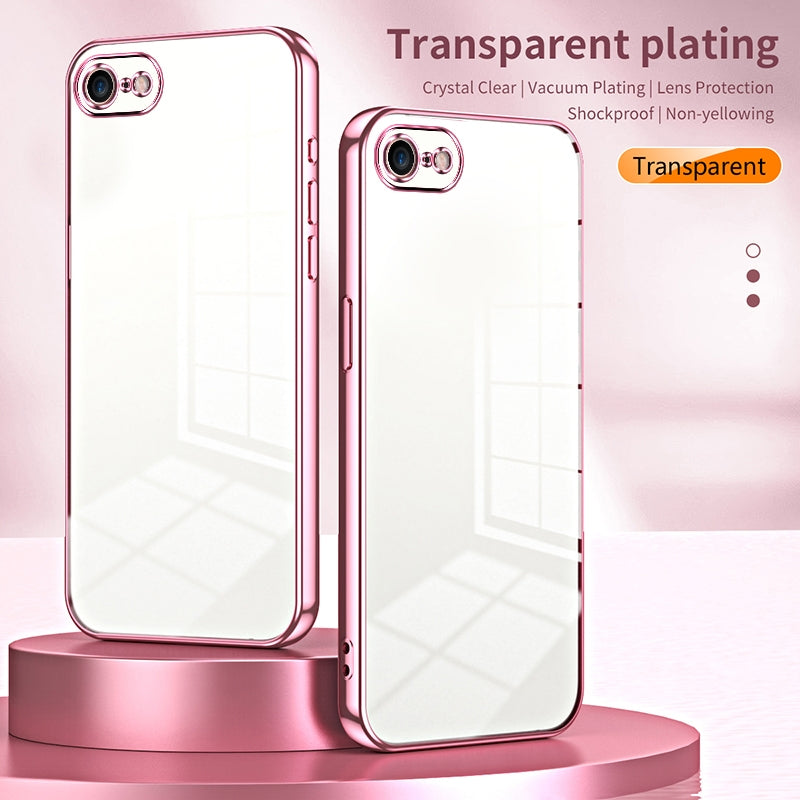 iPhone 7 Phone Case with Transparent Plating and Fine Hole Design: Crystal Clear & Scratch-Resistant