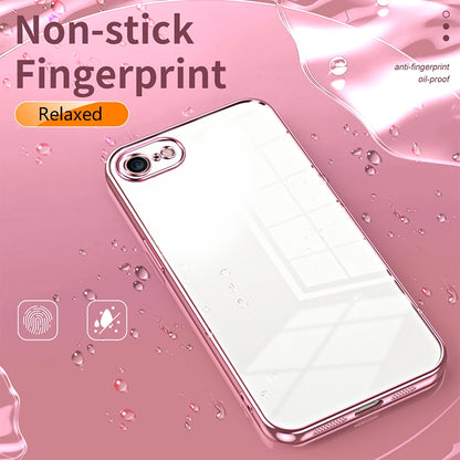 iPhone SE 2022 Phone Case with Transparent Plating and Fine Hole Design: Crystal Clear & Scratch-Resistant