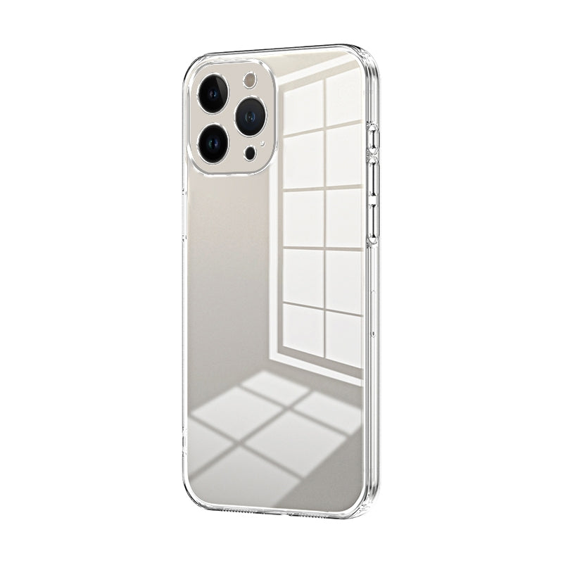 iPhone 13 Pro Max Phone Case with Transparent Plating and Fine Hole Design: Crystal Clear & Scratch-Resistant