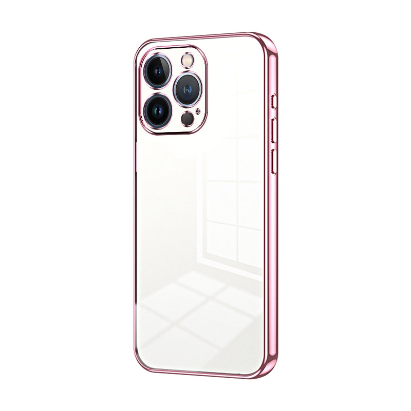 iPhone 13 Pro Phone Case with Transparent Plating and Fine Hole Design: Crystal Clear & Scratch-Resistant