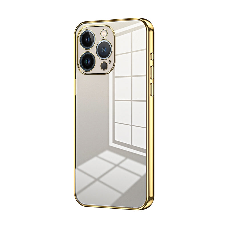 iPhone 13 Pro Phone Case with Transparent Plating and Fine Hole Design: Crystal Clear & Scratch-Resistant