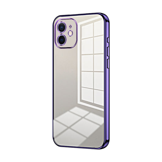 iPhone 12 Phone Case with Transparent Plating and Fine Hole Design: Crystal Clear & Scratch-Resistant