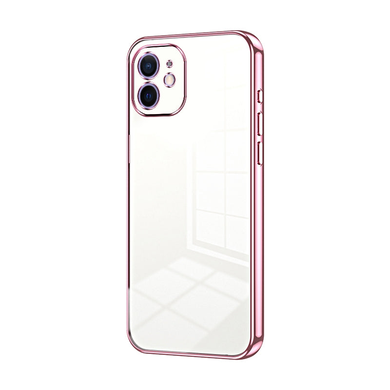 iPhone 12 Phone Case with Transparent Plating and Fine Hole Design: Crystal Clear & Scratch-Resistant