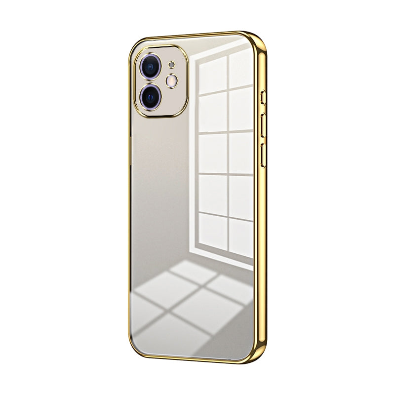 iPhone 12 Phone Case with Transparent Plating and Fine Hole Design: Crystal Clear & Scratch-Resistant