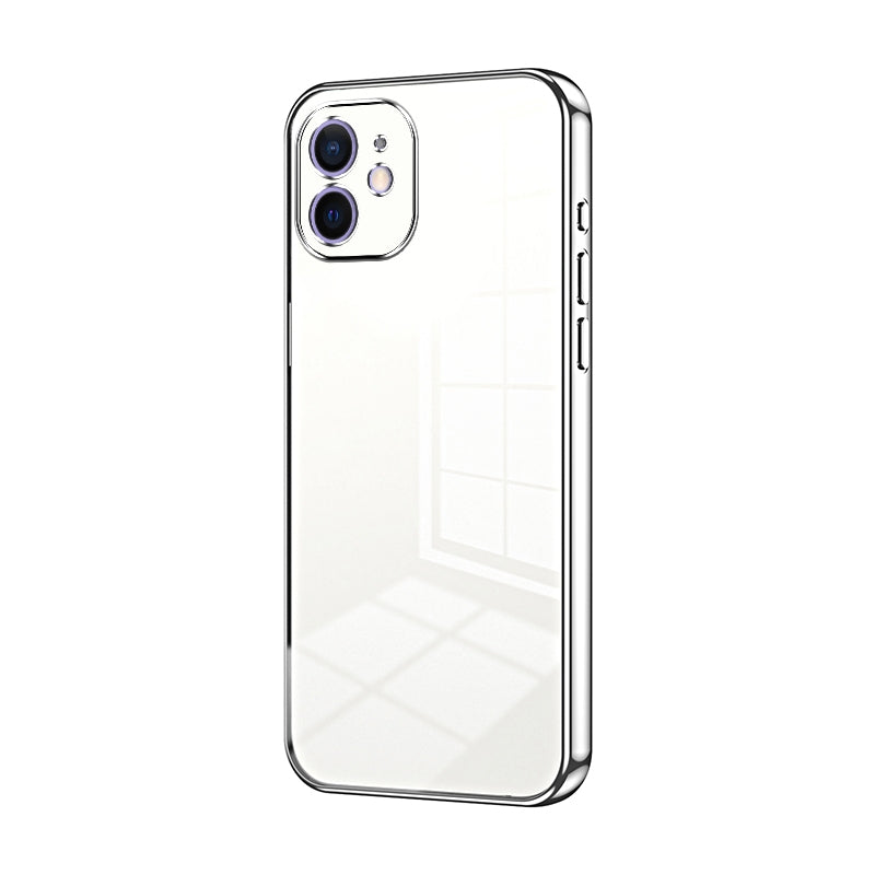 iPhone 12 Phone Case with Transparent Plating and Fine Hole Design: Crystal Clear & Scratch-Resistant
