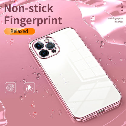 iPhone 12 Pro Max Phone Case with Transparent Plating and Fine Hole Design: Crystal Clear & Scratch-Resistant