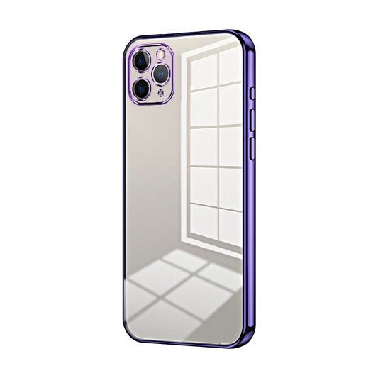 iPhone 11 Pro Max Phone Case with Transparent Plating and Fine Hole Design: Crystal Clear & Scratch-Resistant