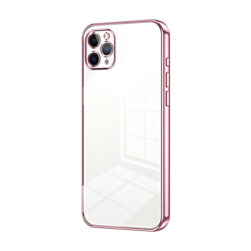 iPhone 11 Pro Max Phone Case with Transparent Plating and Fine Hole Design: Crystal Clear & Scratch-Resistant