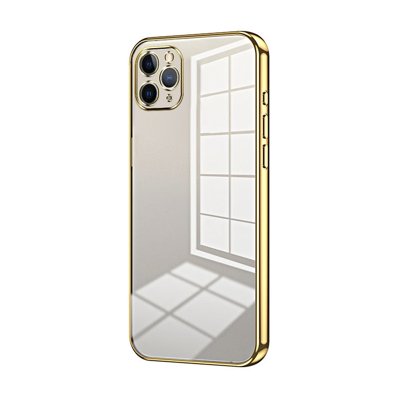 iPhone 11 Pro Max Phone Case with Transparent Plating and Fine Hole Design: Crystal Clear & Scratch-Resistant