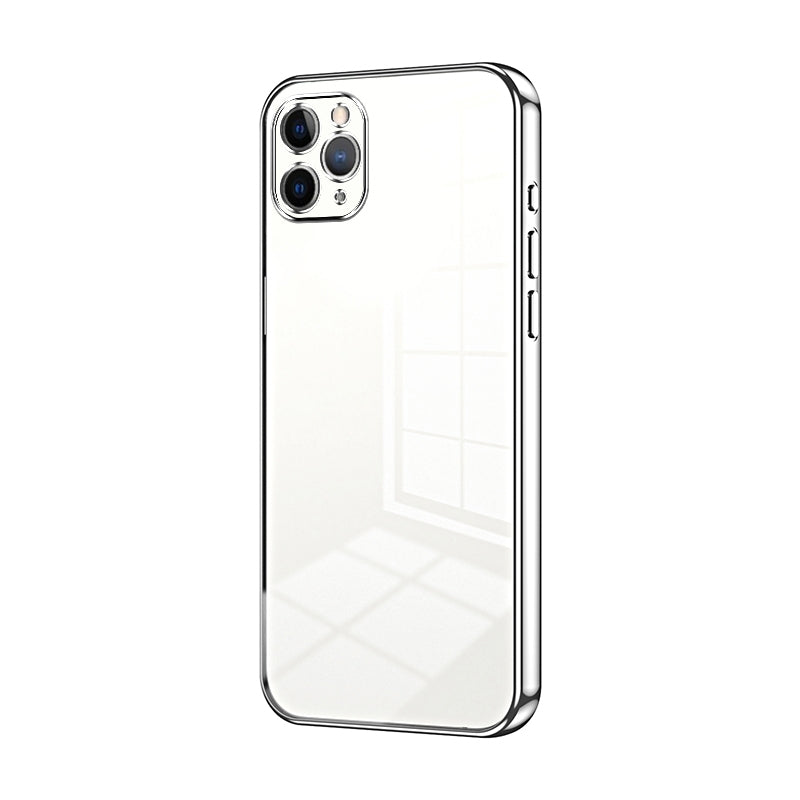 iPhone 11 Pro Max Phone Case with Transparent Plating and Fine Hole Design: Crystal Clear & Scratch-Resistant