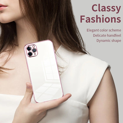 iPhone 11 Pro Max Phone Case with Transparent Plating and Fine Hole Design: Crystal Clear & Scratch-Resistant