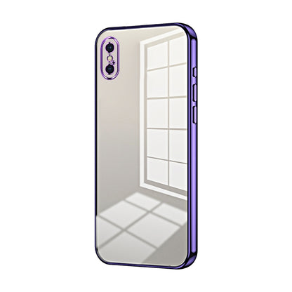 iPhone X Phone Case with Transparent Plating and Fine Hole Design: Crystal Clear & Scratch-Resistant