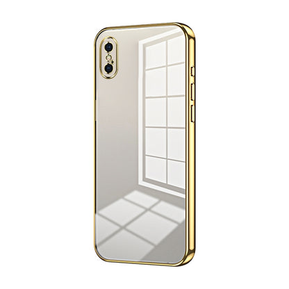 iPhone X Phone Case with Transparent Plating and Fine Hole Design: Crystal Clear & Scratch-Resistant