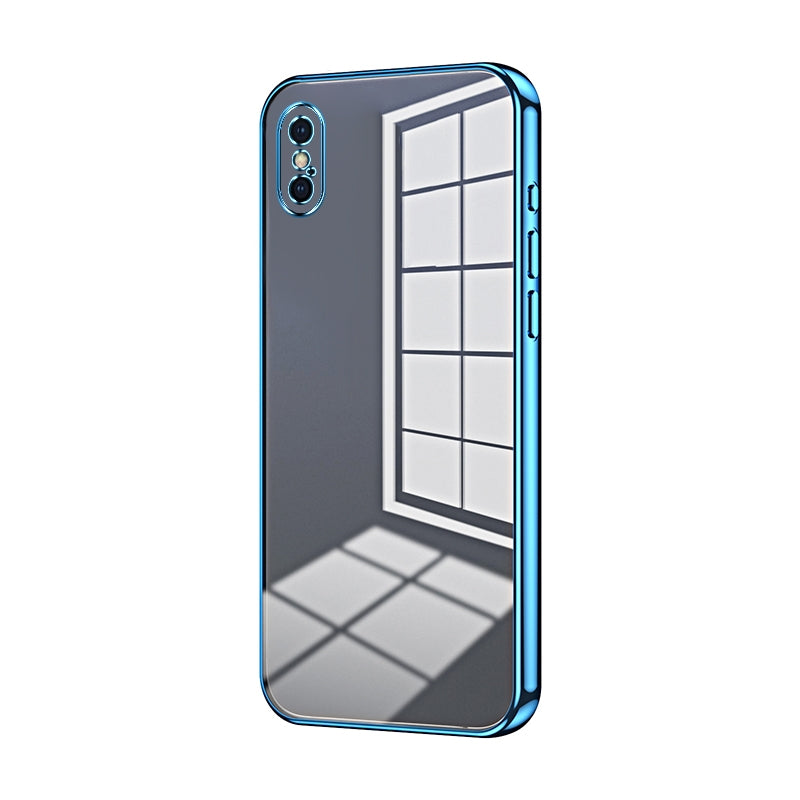 iPhone X Phone Case with Transparent Plating and Fine Hole Design: Crystal Clear & Scratch-Resistant