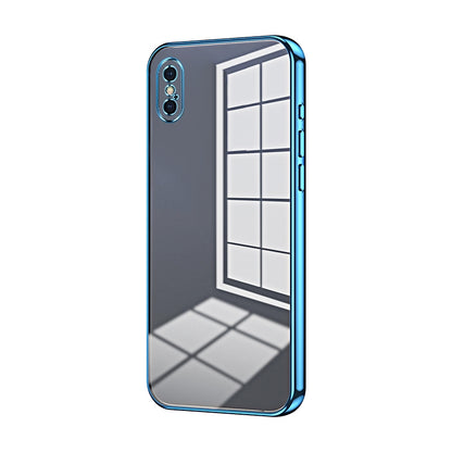 iPhone X Phone Case with Transparent Plating and Fine Hole Design: Crystal Clear & Scratch-Resistant