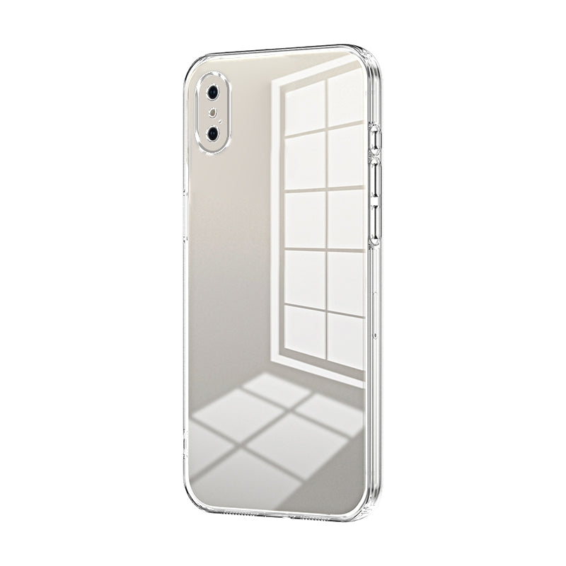 iPhone X Phone Case with Transparent Plating and Fine Hole Design: Crystal Clear & Scratch-Resistant
