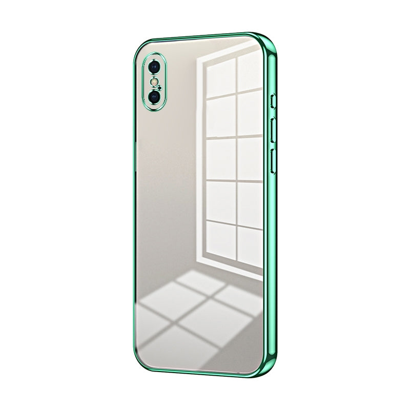 iPhone X Phone Case with Transparent Plating and Fine Hole Design: Crystal Clear & Scratch-Resistant