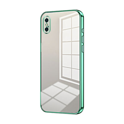 iPhone X Phone Case with Transparent Plating and Fine Hole Design: Crystal Clear & Scratch-Resistant