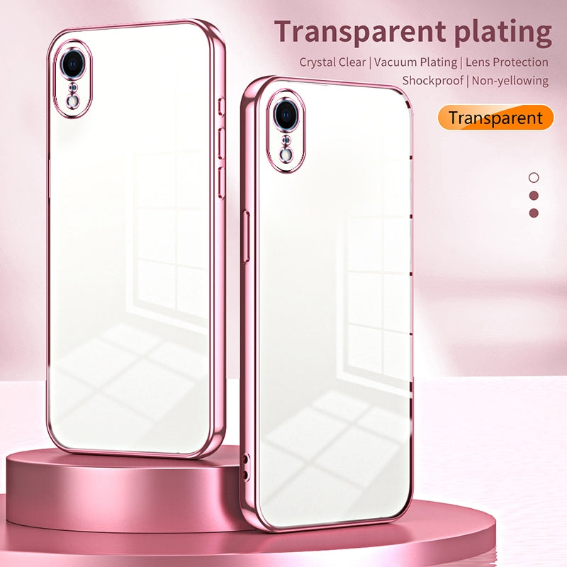 iPhone XR Phone Case with Transparent Plating and Fine Hole Design: Crystal Clear & Scratch-Resistant