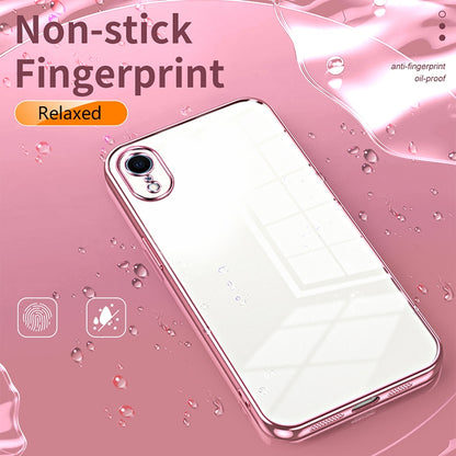 iPhone XR Phone Case with Transparent Plating and Fine Hole Design: Crystal Clear & Scratch-Resistant